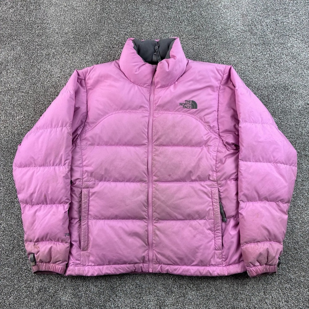 The North Face 700 Nuptse Puffer Jacket Women's M Pink Puffer Coat Down Fill